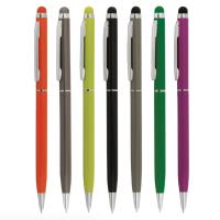 İnce Metal Touchpen Çevirmeli Tükenmez Kalem