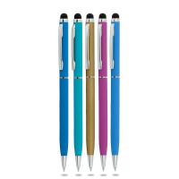 İnce Metal Touchpen Rubber Tükenmez Kalem