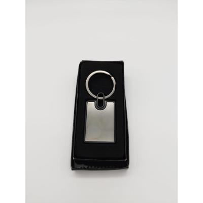Kutulu Parlak Siyah Dikdörtgen Metal Anahtarlık
